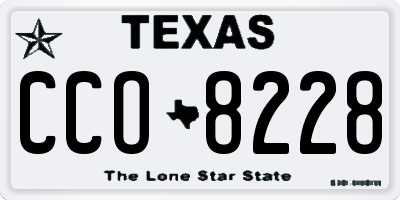TX license plate CCO8228