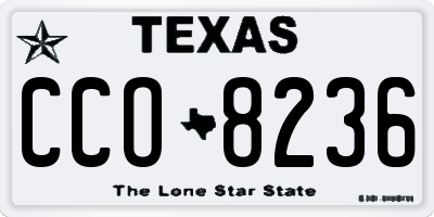 TX license plate CCO8236