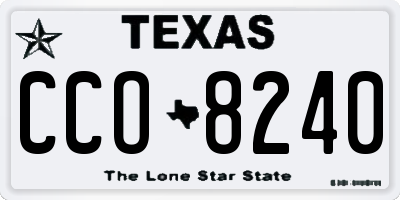 TX license plate CCO8240