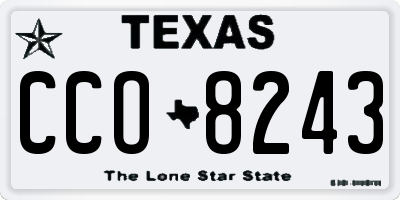 TX license plate CCO8243