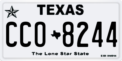 TX license plate CCO8244