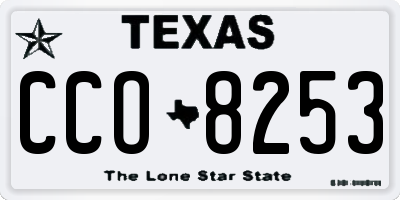 TX license plate CCO8253