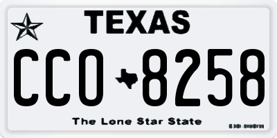 TX license plate CCO8258