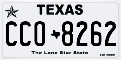 TX license plate CCO8262