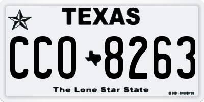TX license plate CCO8263
