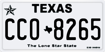 TX license plate CCO8265