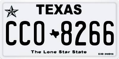 TX license plate CCO8266