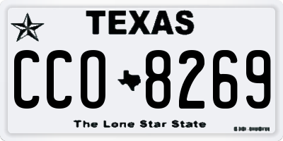 TX license plate CCO8269