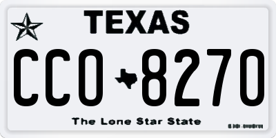 TX license plate CCO8270