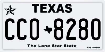 TX license plate CCO8280