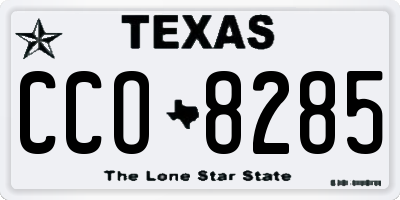 TX license plate CCO8285