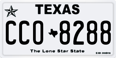 TX license plate CCO8288