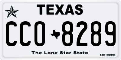 TX license plate CCO8289