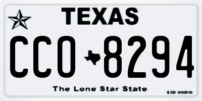 TX license plate CCO8294