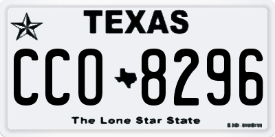 TX license plate CCO8296