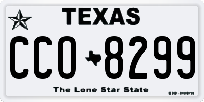 TX license plate CCO8299