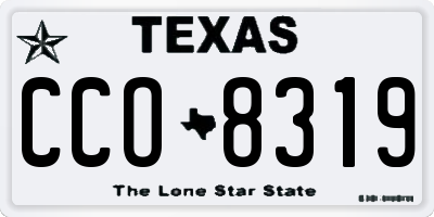 TX license plate CCO8319