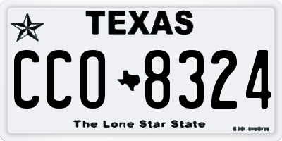 TX license plate CCO8324
