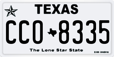 TX license plate CCO8335