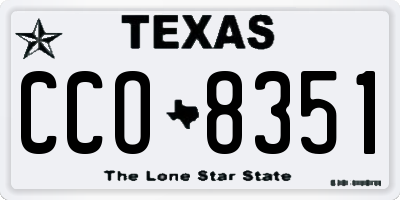 TX license plate CCO8351
