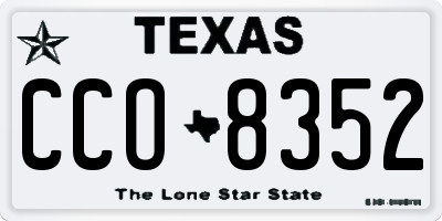 TX license plate CCO8352