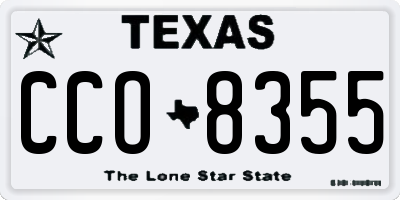 TX license plate CCO8355