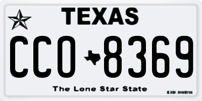 TX license plate CCO8369