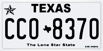TX license plate CCO8370