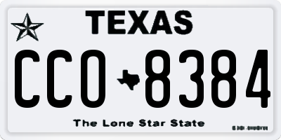 TX license plate CCO8384