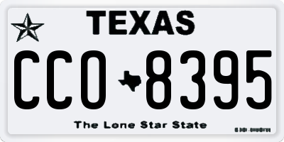 TX license plate CCO8395