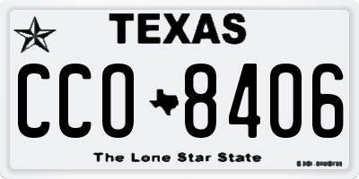 TX license plate CCO8406