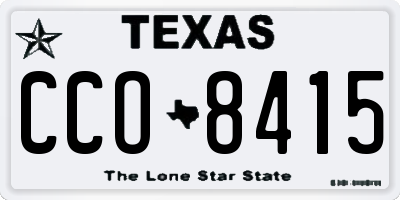 TX license plate CCO8415