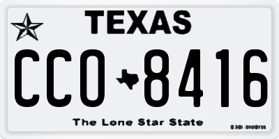 TX license plate CCO8416