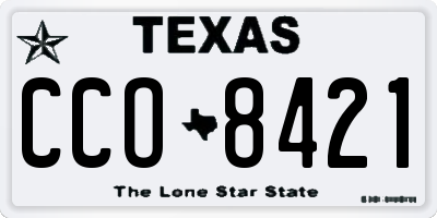 TX license plate CCO8421