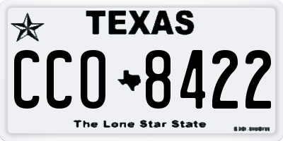 TX license plate CCO8422