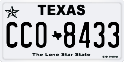 TX license plate CCO8433