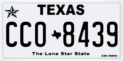 TX license plate CCO8439