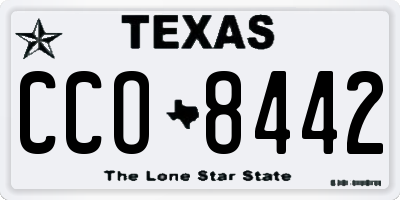 TX license plate CCO8442