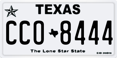TX license plate CCO8444