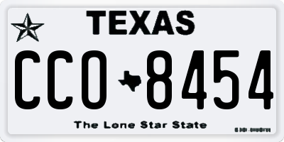 TX license plate CCO8454