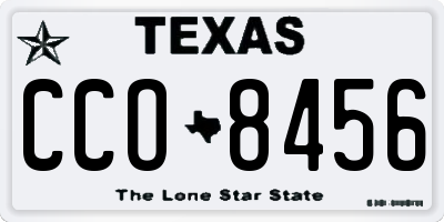 TX license plate CCO8456