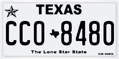 TX license plate CCO8480