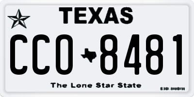TX license plate CCO8481
