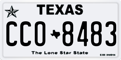 TX license plate CCO8483