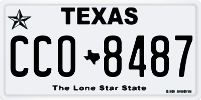 TX license plate CCO8487