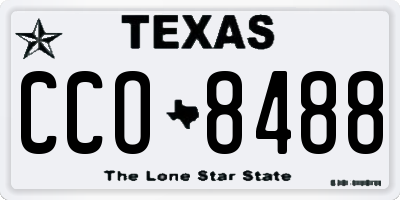 TX license plate CCO8488