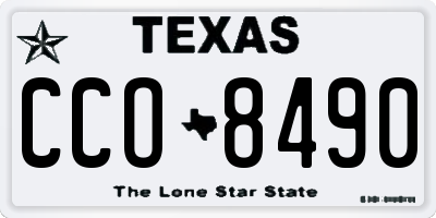 TX license plate CCO8490