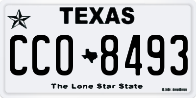 TX license plate CCO8493