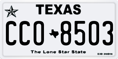 TX license plate CCO8503