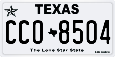 TX license plate CCO8504